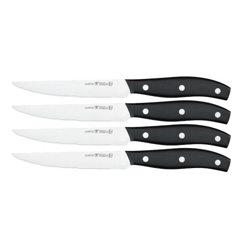 Henckels International Henckels 4 Piece Steak Knife Set Stainless Steel & Black 4 Pc