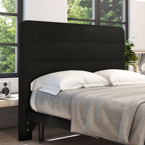 Sleep Country Colorado Modern Upholstered Headboard - Double/Full - Black