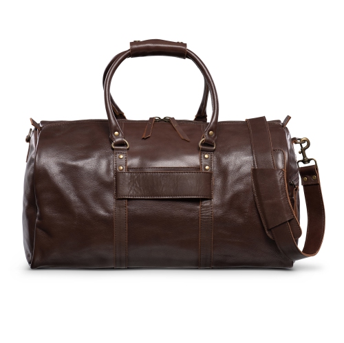 CAMOUFLE – Sac de sport en cuir Weekender Gym, 21 po, brun antique