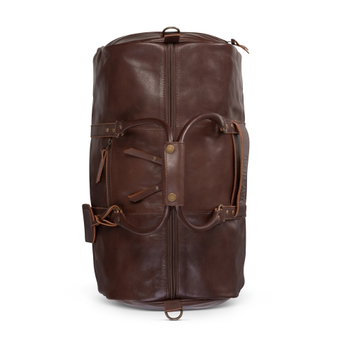 CAMOUFLE – Sac de sport en cuir Weekender Gym, 21 po, brun antique