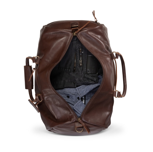 CAMOUFLE – Sac de sport en cuir Weekender Gym, 21 po, brun antique