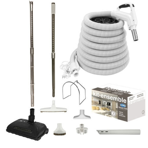 VPC Central Vacuum Accessory Kit with Telescopic Wand and Deluxe Tool Set (30 ft Hose)