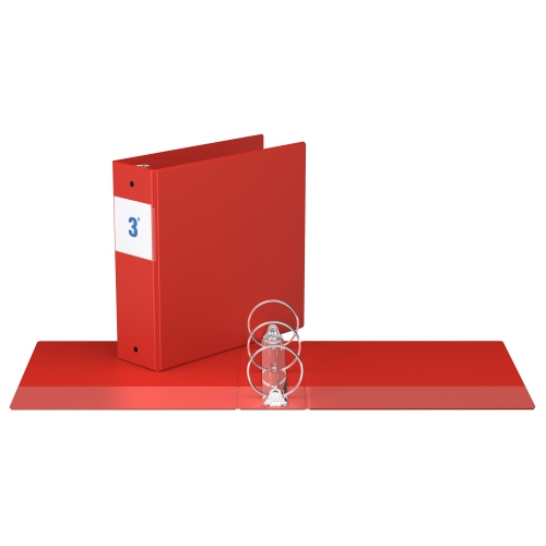 Davis Group Premium Economy Round Ring Binder, 6 Pack, 3" - Red