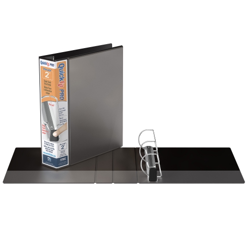 Davis Group Davis Group QuickFit® Pro Heavy Duty Single Touch Pin-Lock® View Binder, 6 Pack, 2" - Black