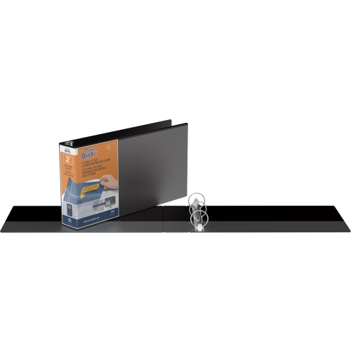 Davis Group QuickFit® Heavy Duty Round Ring Legal Landscape Spreadsheet View Binder, 4 Pack, 2" - Black