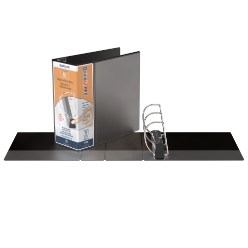 Davis Group Davis Group QuickFit® Pro Heavy Duty Single Touch Pin-Lock® View Binder, 4 Pack, 5" - Black