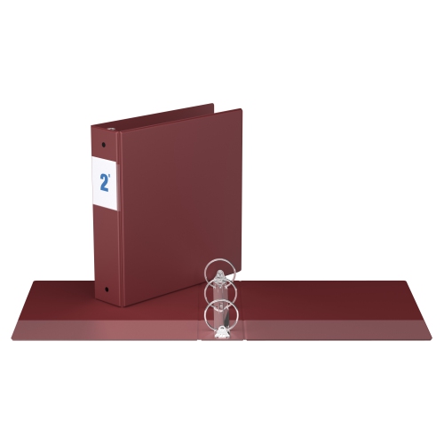 Davis Group Premium Economy Round Ring Binder, 6 Pack, 2" - Burgundy