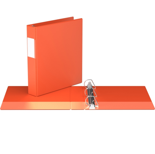 Super économie, Reliure à anneaux en “D” inclinés 1.5 po, paquet de 6 – Orange
