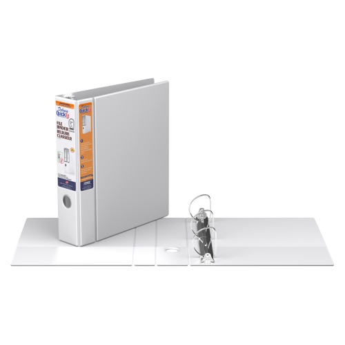 Reliure QuickFit® robuste, 2 po, anneaux en D, blanc, paquet de 6