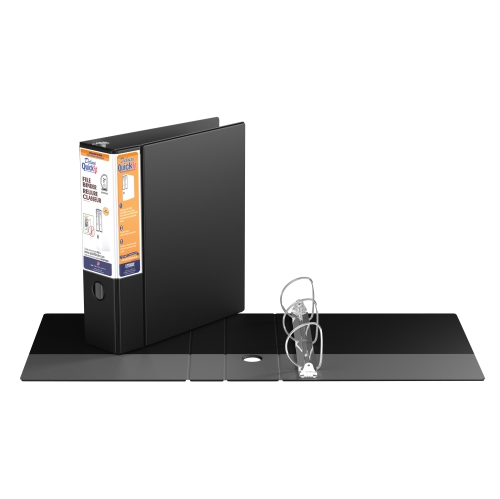 Davis Group Davis Group QuickFit® Heavy Duty File Binder Quickload D Ring, 6 Pack, 3" - Black