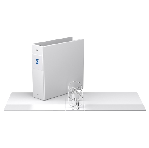 Super économie, Reliure à anneaux ronds 3 po, paquet de 6 – Blanc