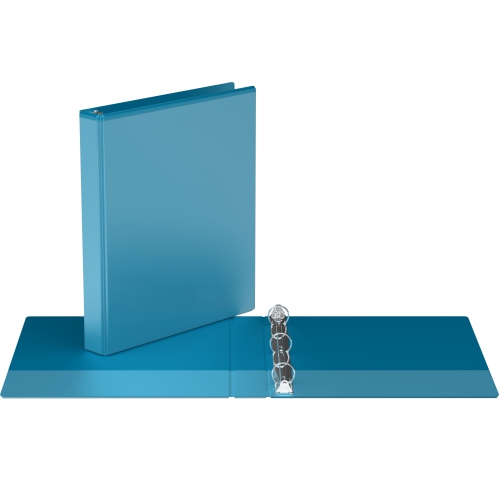 Super offre Easyview®, Reliure View à anneaux ronds 1 po, personnalisable, paquet de 6 - Bleu Turquoise