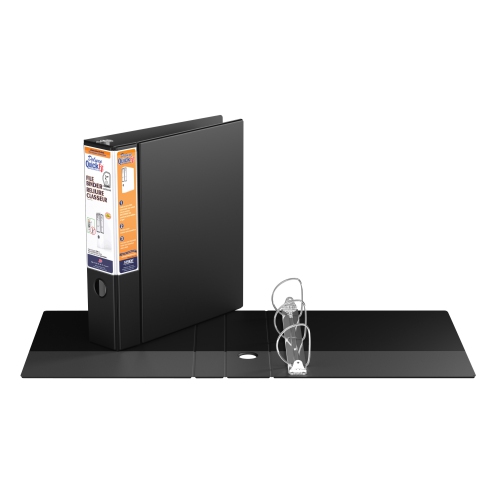 Davis Group Davis Group Davis Group QuickFit® Heavy Duty File Binder Quickload D Ring, 6 Pack, 2" - Black