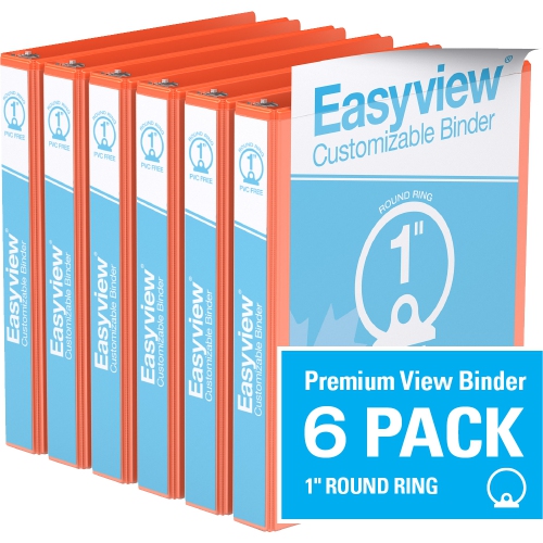 Davis Group Easyview® Premium Round Ring Customizable View Binder, 6