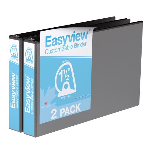 Davis Group Easyview® Premium, Angle D Ring, Customizable, 11 x 17 inch, Spreadsheet View Binder, 2 Pack