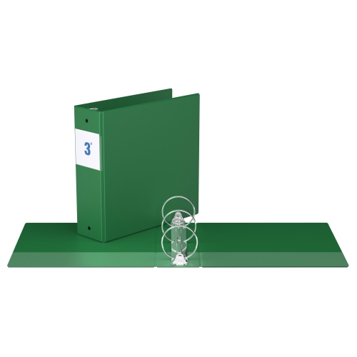 Super économie, Reliure à anneaux ronds 3 po, paquet de 6 – Vert