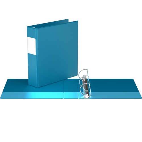 Super économie, Reliure à anneaux en “D” inclinés 2 po, paquet de 6 – Bleu Turquoise