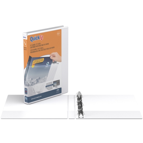 Reliure à anneaux View QuickFit®MD 5/8 po AR-blanc