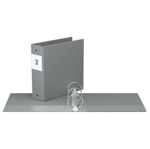 Davis Group Premium Economy Round Ring Binder, 6 Pack, 3" - Grey