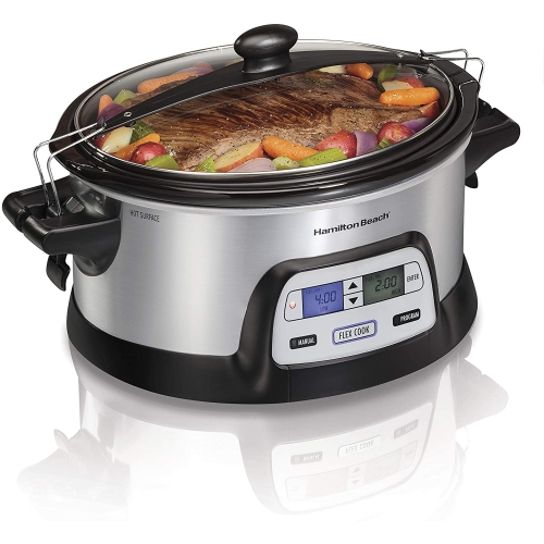 HAMILTON BEACH  - Programmable Flexcook 6 Quart Slow Cooker