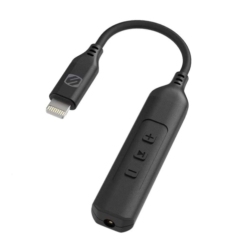 Adaptateur lightning vers mfi femelle 3,5 mm avec commandes de volume et boutons de lecture strikeline
