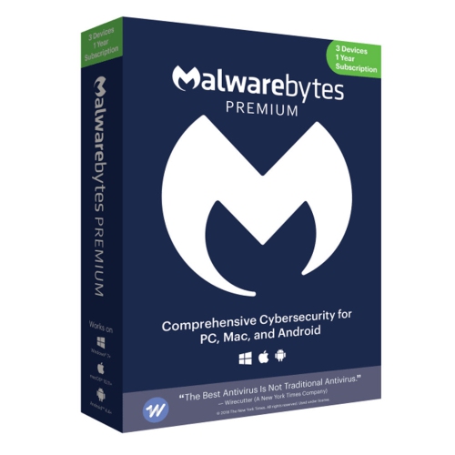 Malwarebytes - Premium 3 utilisateurs 1 an PC/Mac/Android BIL