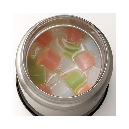 Stainless Steel Food Jar Pale Orange