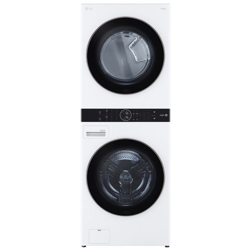 LG WashTower 5.2 Cu. Ft. Electric Washer & 7.4 Cu. Ft. Dryer Laundry Centre - White