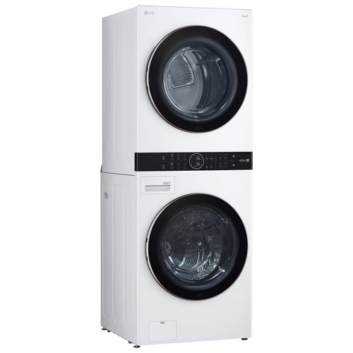 LG WashTower 5.2 Cu. Ft. Electric Washer & 7.4 Cu. Ft. Dryer Laundry Centre - White
