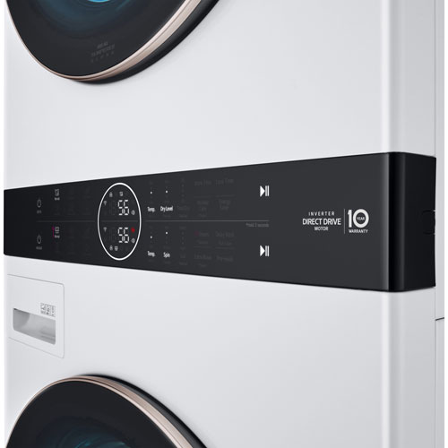 LG WashTower 5.2 Cu. Ft. Electric Washer & 7.4 Cu. Ft. Dryer Laundry Centre - White