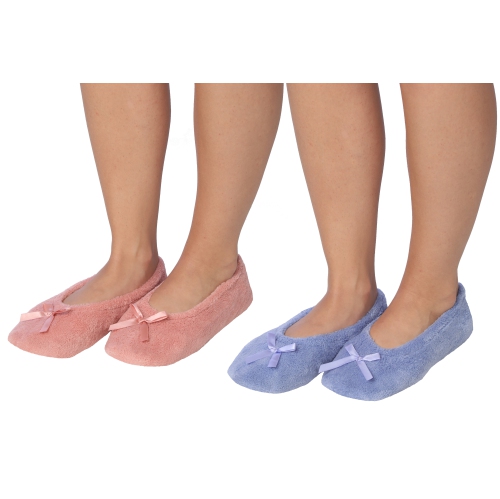 Roxoni Women's Terry Classic Cotton Ballerina Slippers