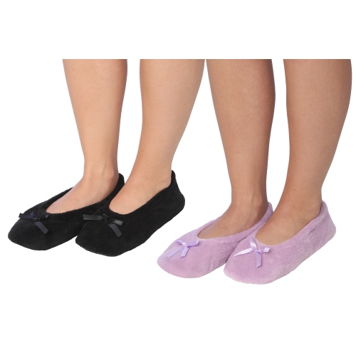 Roxoni Women's Terry Classic Cotton Ballerina Slippers