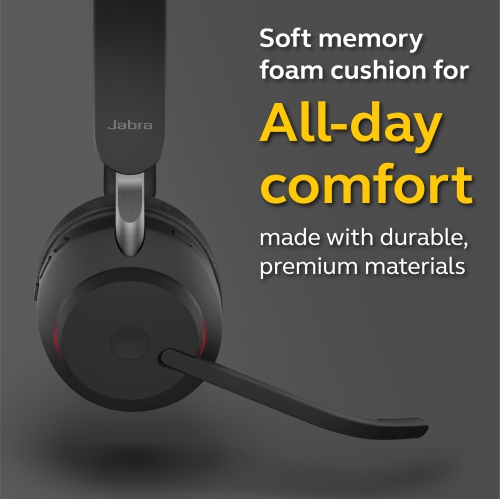 Jabra On-Ear Monaural Sound Isolating Truly Wireless Bluetooth 5.0 Headphones with Mic - Black