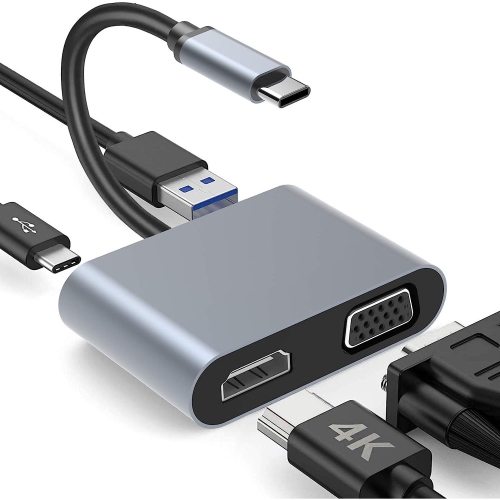 Cable USB C A HDMI 6ft 4K Para Monitor , Adaptador Para MAC , Convertidor  USBC vga Para iPad pro Para Book Air , Tipo Chromebook , TV