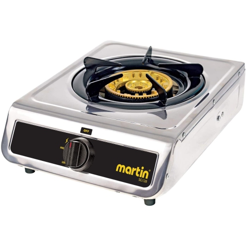 Martin SG128 Propane Gas Stove - 12800 BTU Single Burner Portable Stove for Camping, RV and Outdoors