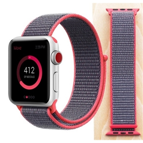 CSMART  Woven Nylon Sport Loop Replacement Band Strap for Apple Watch Iwatch Series 1 to 10 Se Ultra, 38MM 40MM 41MM 42Mm(Series 10), Pink With