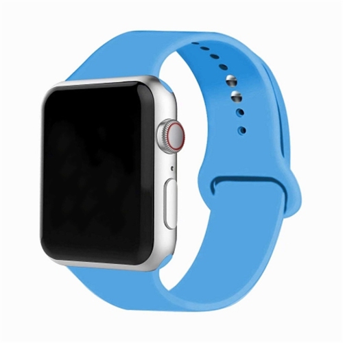 Soft Silicone Replacement Band Strap for Apple Watch iWatch Series 1 to 7 SE 42mm 44mm 45mm Sky Blue Best Buy Canada