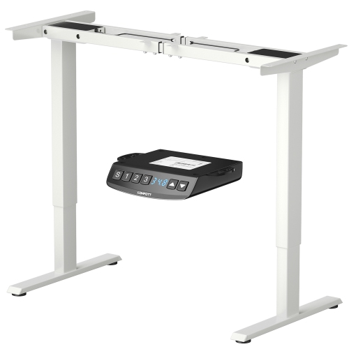 Gymax Dual-Motor Stand up Desk Frame Workstation Base w/ Adjustable Width & Height