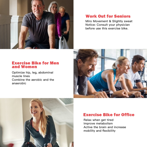 Gymax Exercise Bike Stationary Cycling Bicycle Cardio w/ Adjustable Resistance