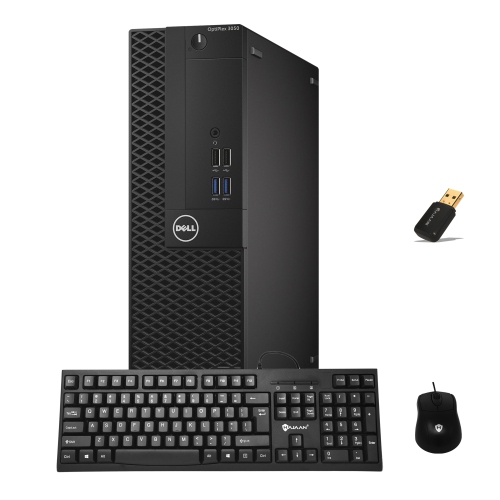 Refurbished - Dell Optiplex 3050 SFF PC Computer with 20 inch Monitor Intel i5 7th Gen 16GB RAM New 512GB SSD Windows 10 Professional WiFi HDMI