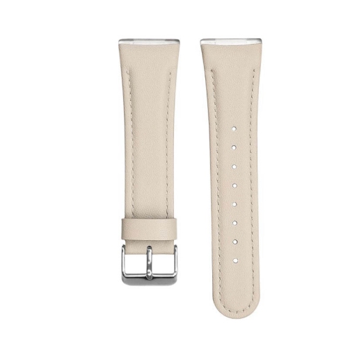 StrapsCo Leather Watch Band Strap for Fitbit Versa 3 - Short-Medium - Nude