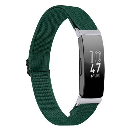 STRAPSCO  Elastic Nylon Watch Band Strap for Fitbit Inspire & Inspire Hr - Forest In Green