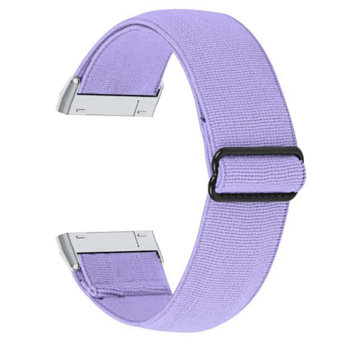 StrapsCo Adjustable Elastic Nylon Watch Band Strap for Fitbit Versa 3 - Lavender