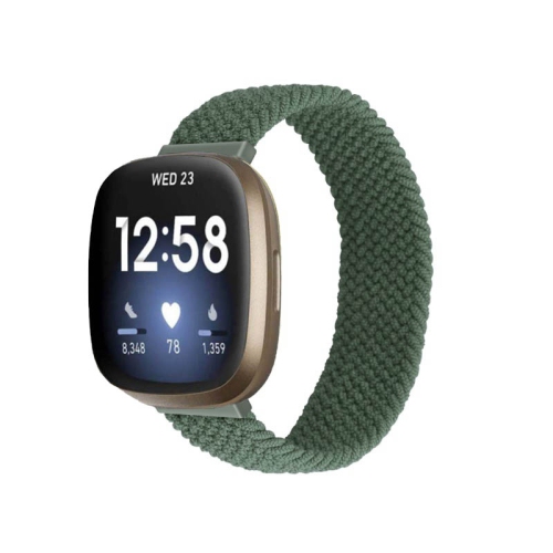 STRAPSCO  Elastic Nylon Watch Band Strap for Fitbit Sense - M - Fits 6.2" - 6.5" Wrist - In Sage