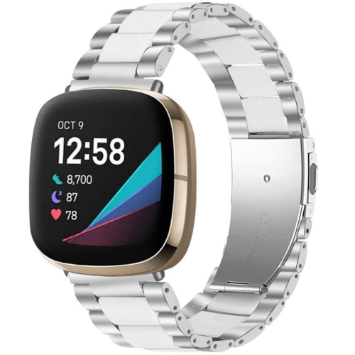 Fitbit hot sale silver band