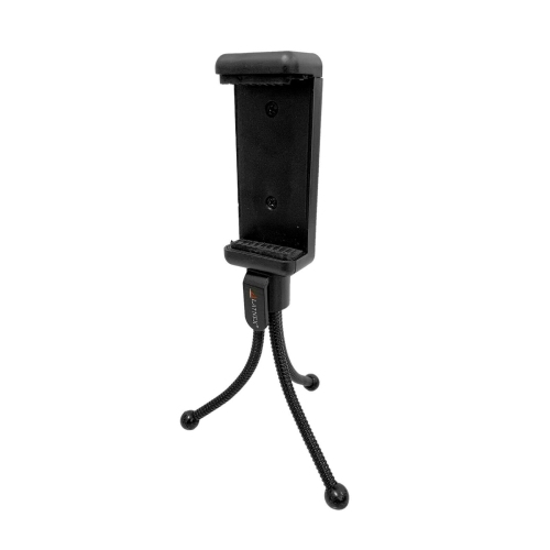 LATNEX Compact Pocket Sized Mini Tabletop Tripod Stand with Flexible, Bendable Legs & Bracket Mount for Universal Cameras & Smartphones - Black