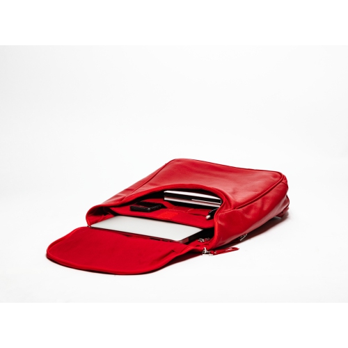 HIDES Leather Women Travel City Backpack 14" Laptop, Red