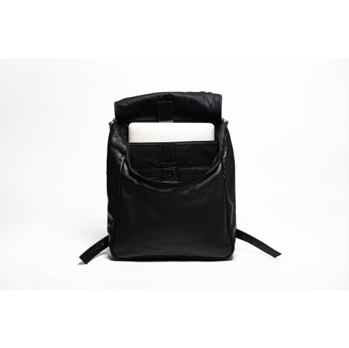 HIDES Leather Women Travel City Backpack 14" Laptop, Black