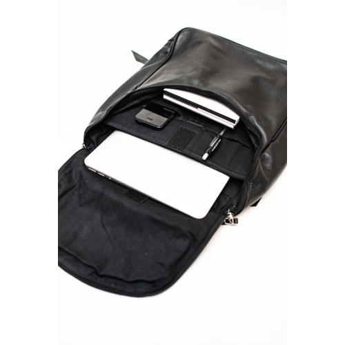 HIDES Leather Women Travel City Backpack 14" Laptop, Black