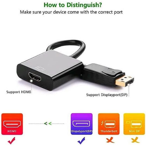 DisplayPort to DVI Adapter, Gold-Plated Display Port to DVI-D Adapter (Male to Female) Compatible with Computer, Desktop, Laptop, PC, Monitor,